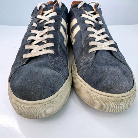 Allen Edmonds Center Court Lace-up Denim Suede Sneaker Sz 10.5 Streetwear Indie - Picture 2 of 10